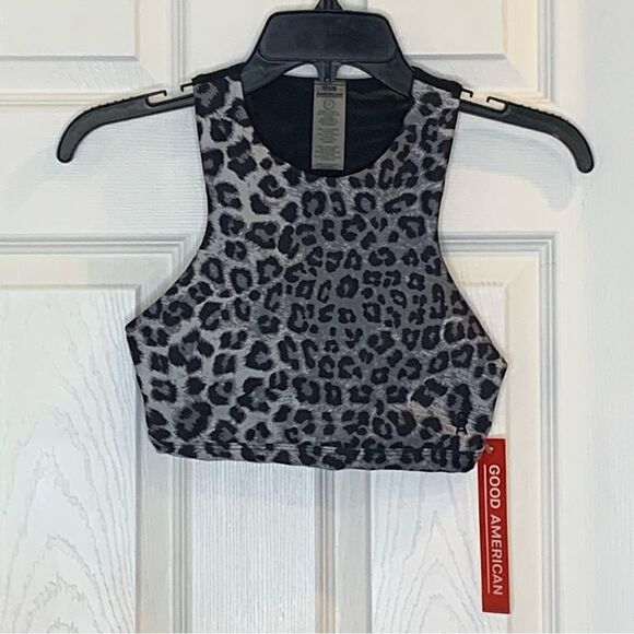 Good American Empower Bra In Snow Leopard Size 1/Small - Picture 2 of 11